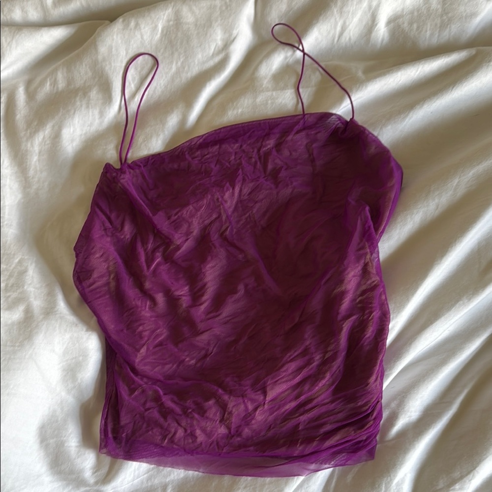 Purple Sheer Women's Top